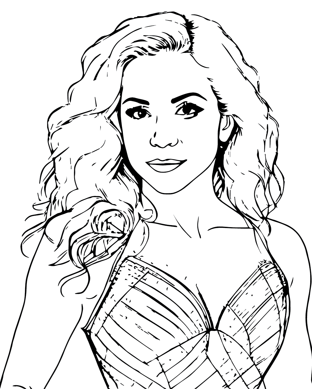 Shakira coloring pages printable for free download