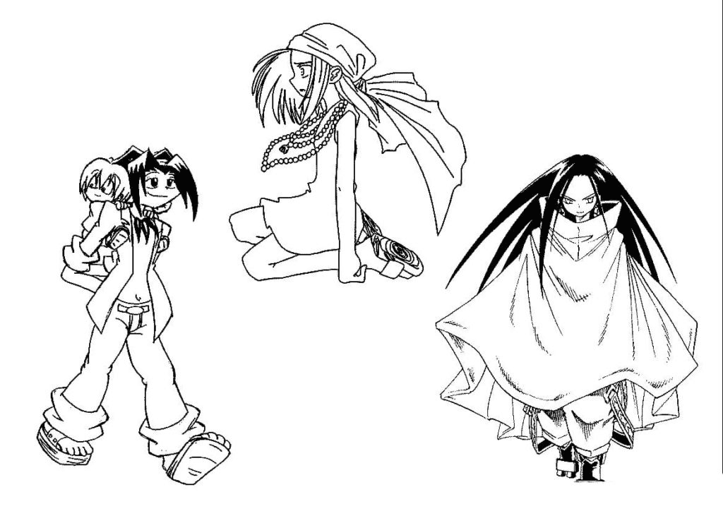 Shaman king coloring pages printable for free download