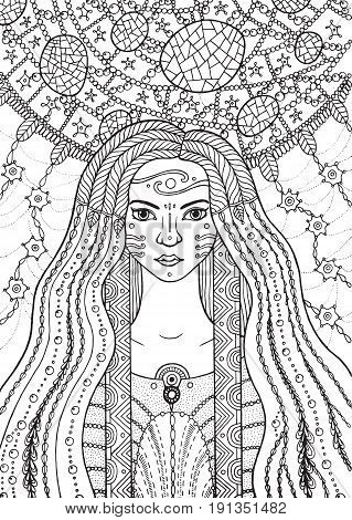 Shaman boho girl vector photo free trial bigstock