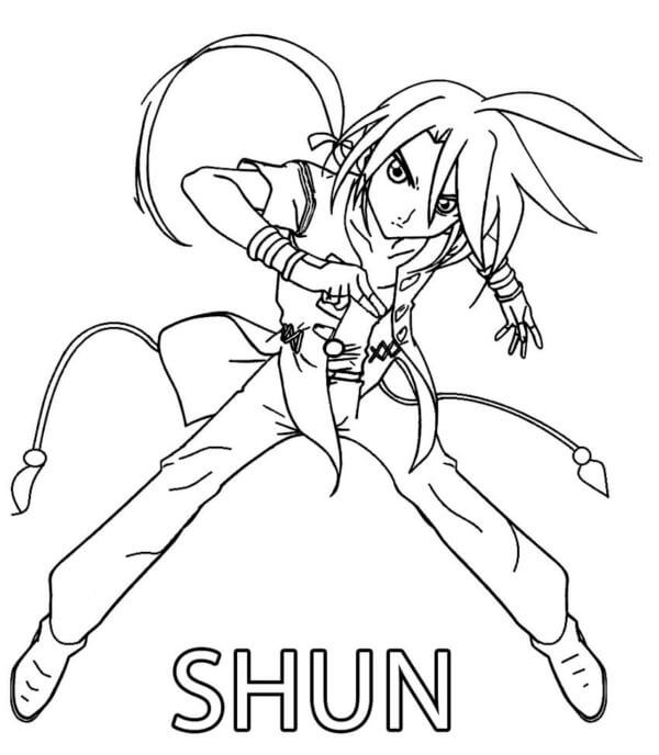 Nice shun kazami coloring page