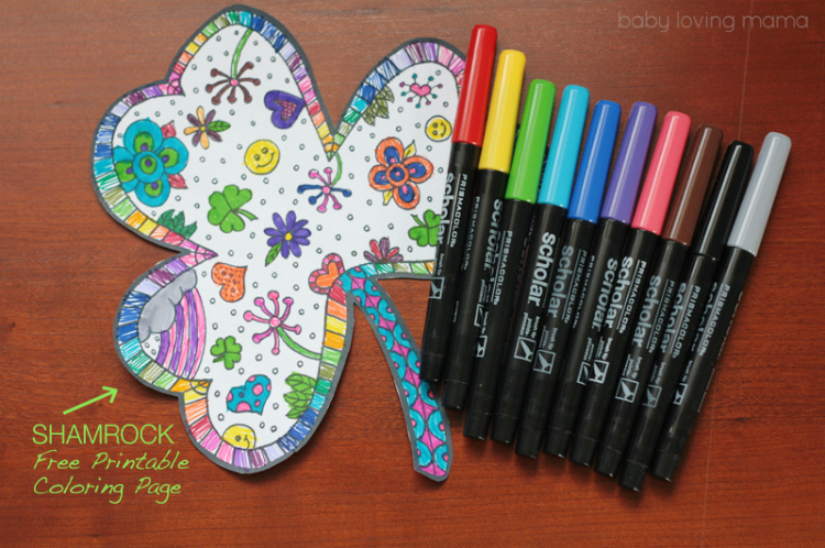 Shamrock coloring page free printable