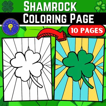 St patricks day coloring shamrock pop art inspired coloring sheets