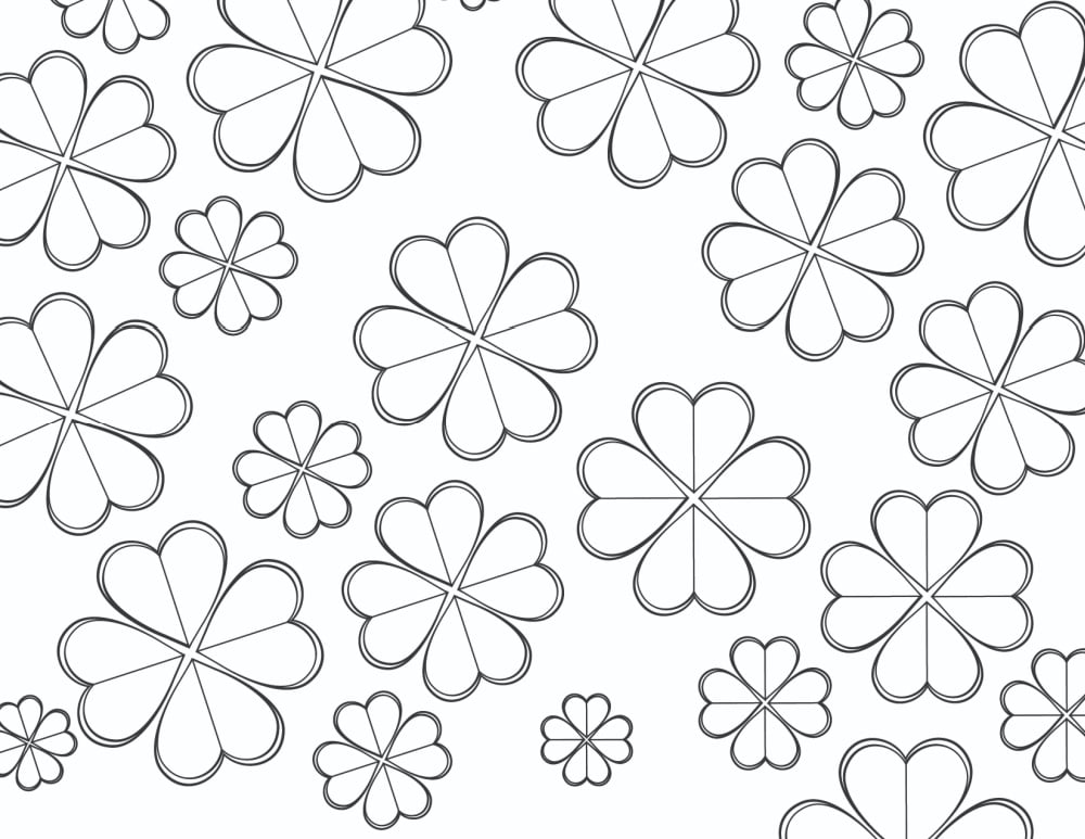 Free printable shamrock coloring pages