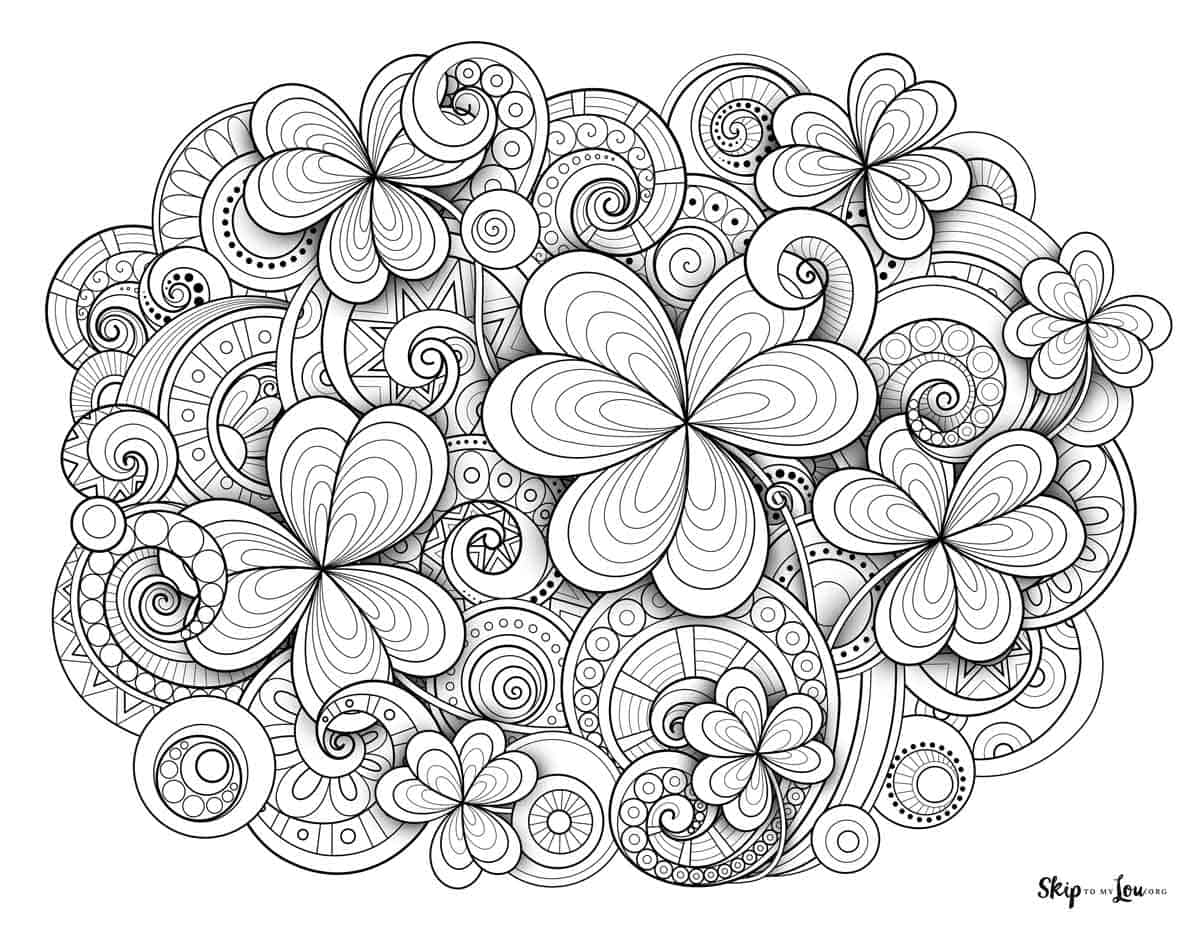 Shamrock coloring pages skip to my lou