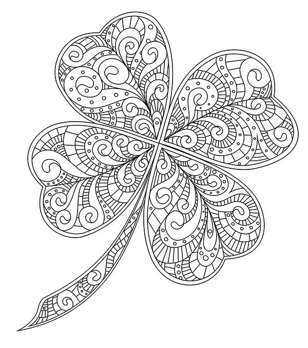 Free printable st patricks day coloring pages featuring rainbows shamrocks leprechauns
