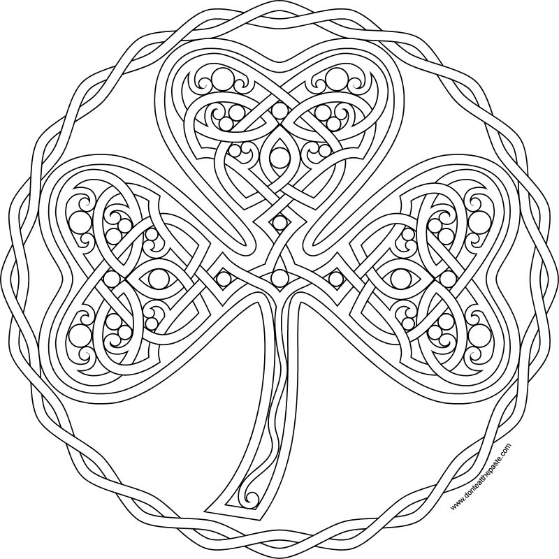 Dont eat the paste shamrock coloring page