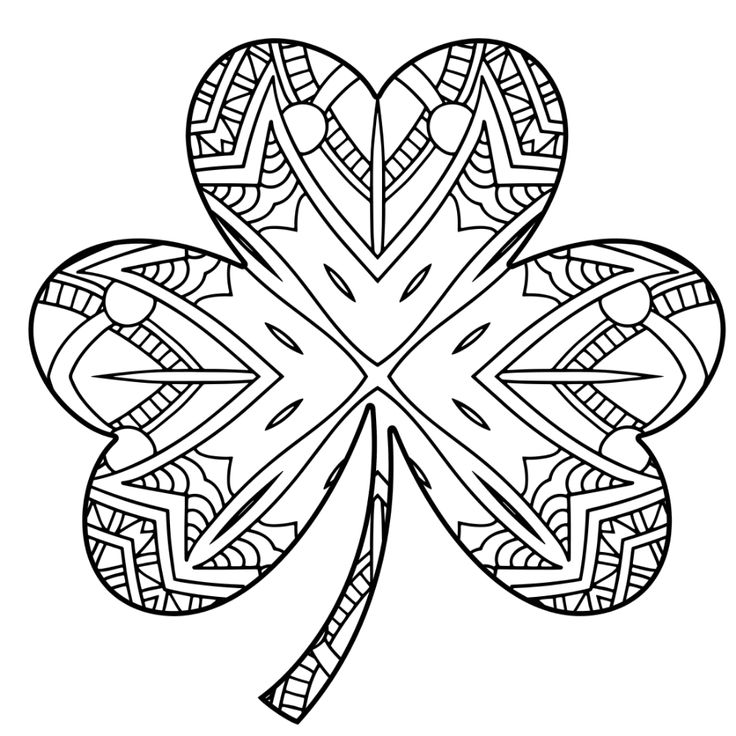 Shamrock coloring page for adults k worksheets st patricks coloring sheets adult coloring pages coloring pages