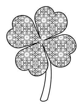 St patricks day coloring pages shamrock art mindfulness activities