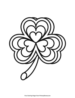 Shamrock coloring page â free printable pdf from