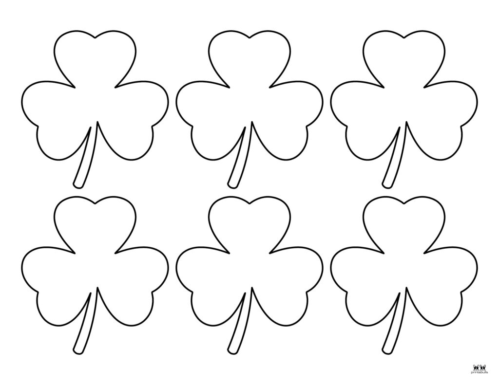 Shamrock templates coloring pages