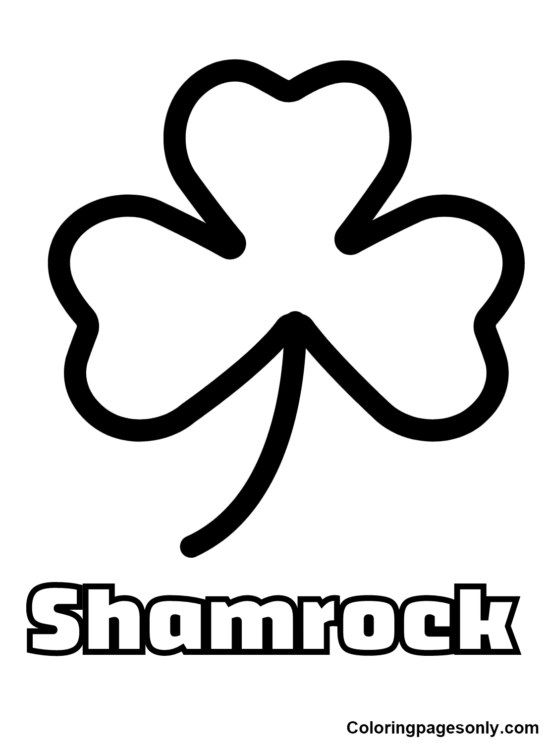 Shamrock coloring pages printable for free download