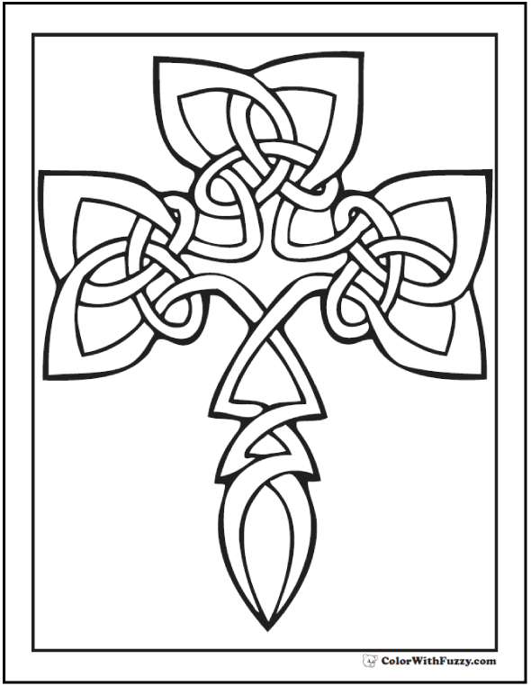 Shamrock celtic knot coloring page