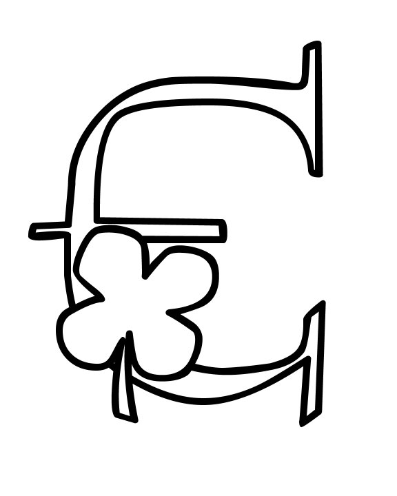 Best alphabet shamrock coloring pages for kids