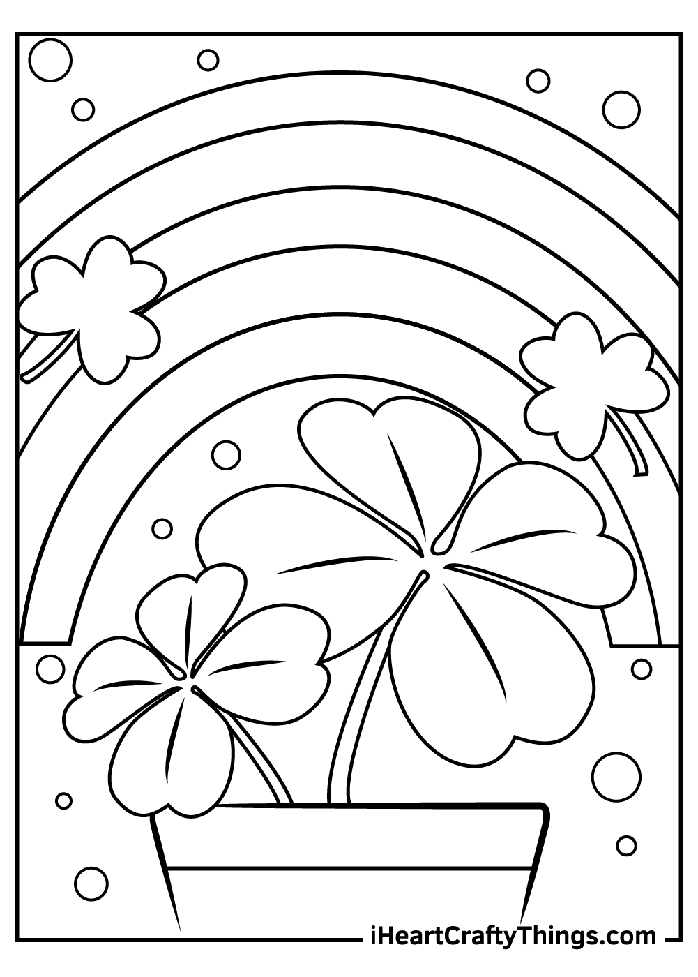 Shamrock coloring pages updated