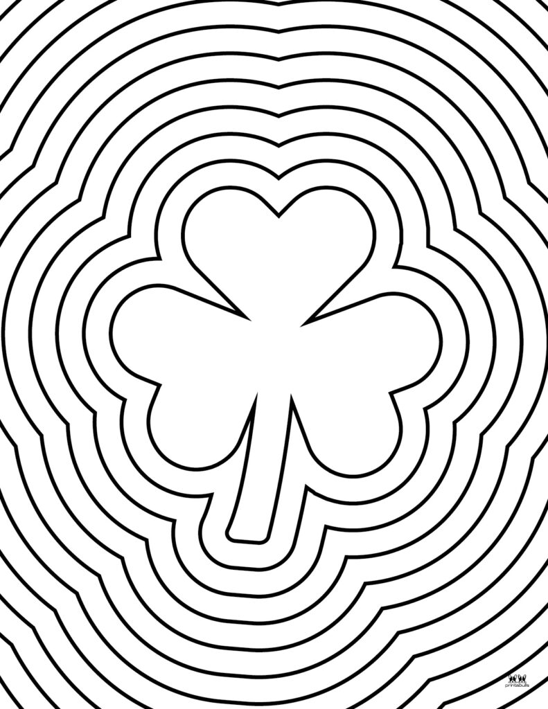 Shamrock templates coloring pages