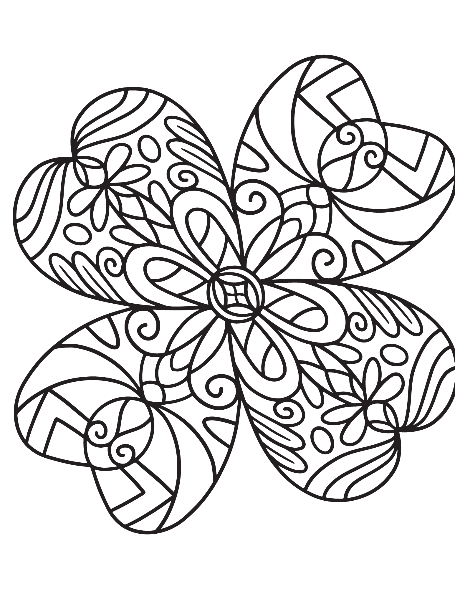 Free printable shamrock coloring pages for kids and adults