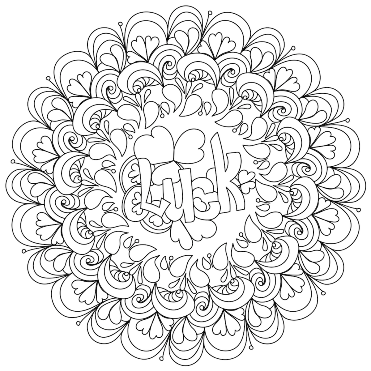 Free st patricks day printable shamrock coloring pages