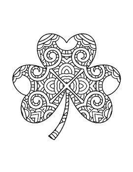 St patricks day coloring bundle pages shamrock clover coloring