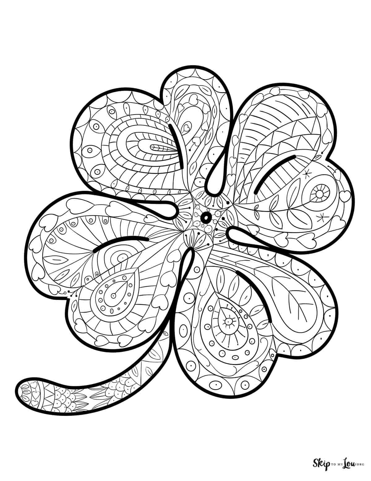 Shamrock coloring pages skip to my lou