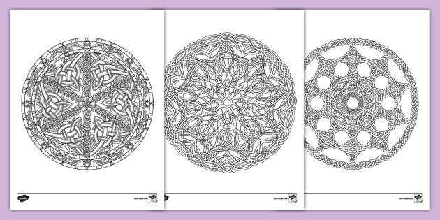 Celtic mandala coloring sheets