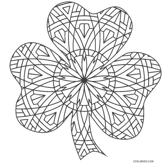 Free printable shamrock coloring pages for kids