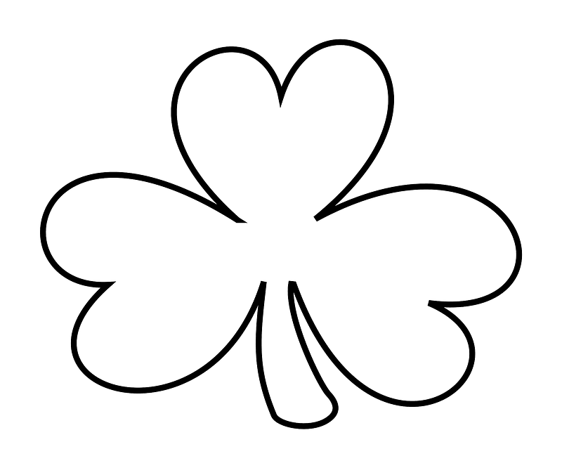 Shamrock outline clipart free download transparent png