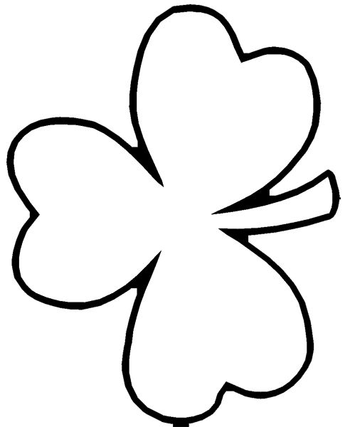 Shamrock outline coloring pages clip art borders shamrock art