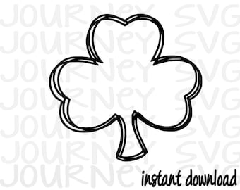 Clover svg lucky svg shamrock svg st patricks day svg shamrock outline