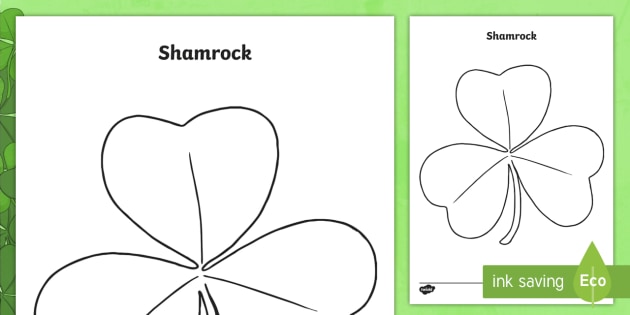 Shamrock template st patricks day resources