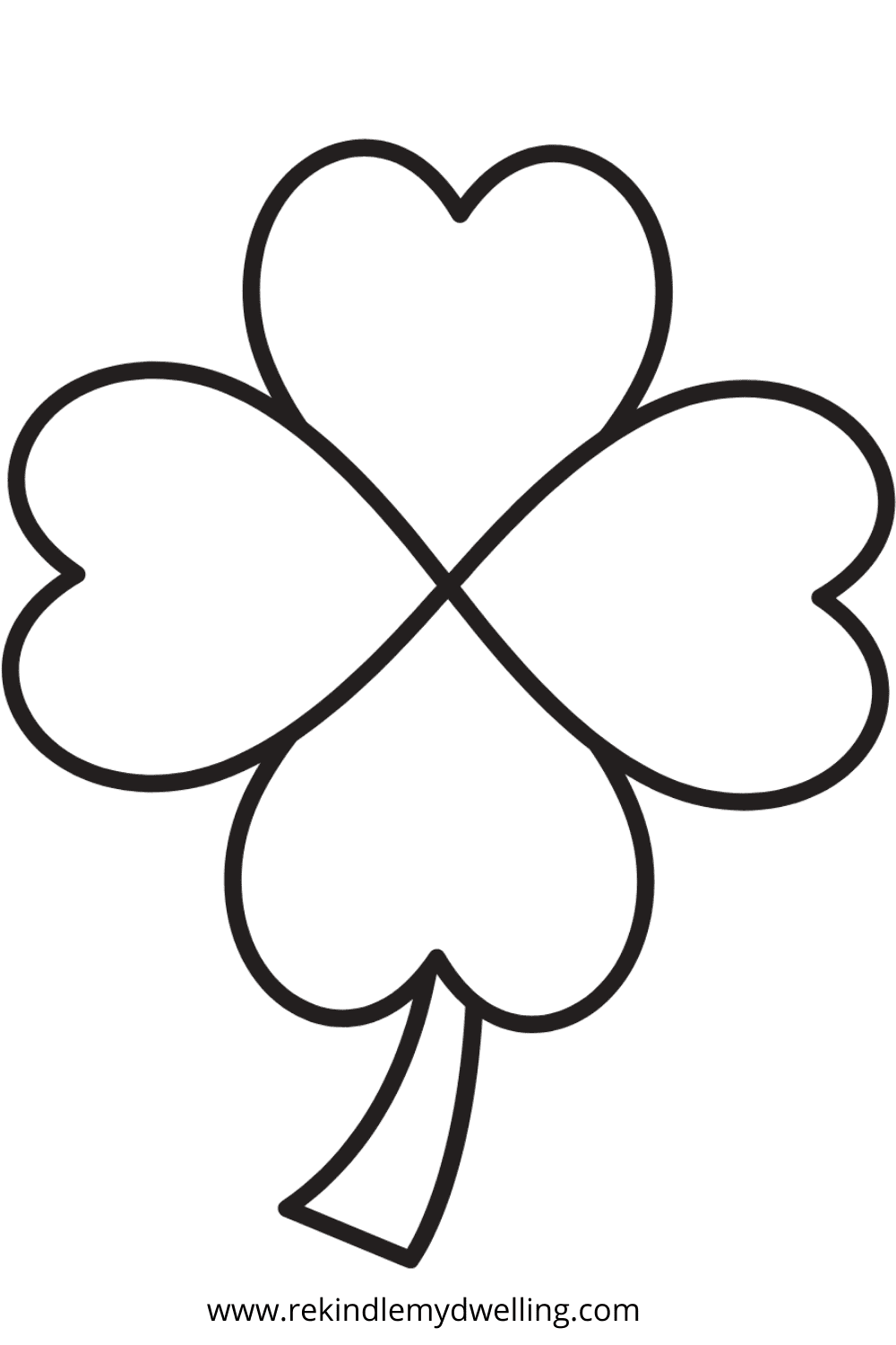 Free shamrock coloring page