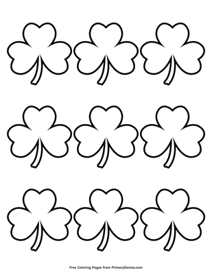 Simple shamrock outline coloring page â free printable pdf from