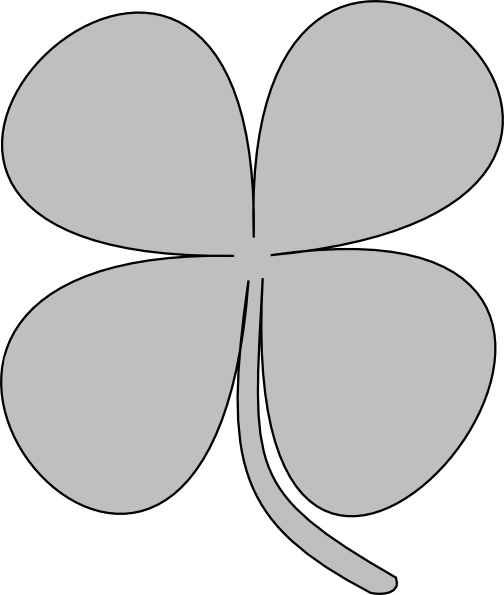 Shamrock outline clip art at