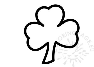 Shamrock sun catcher template coloring page