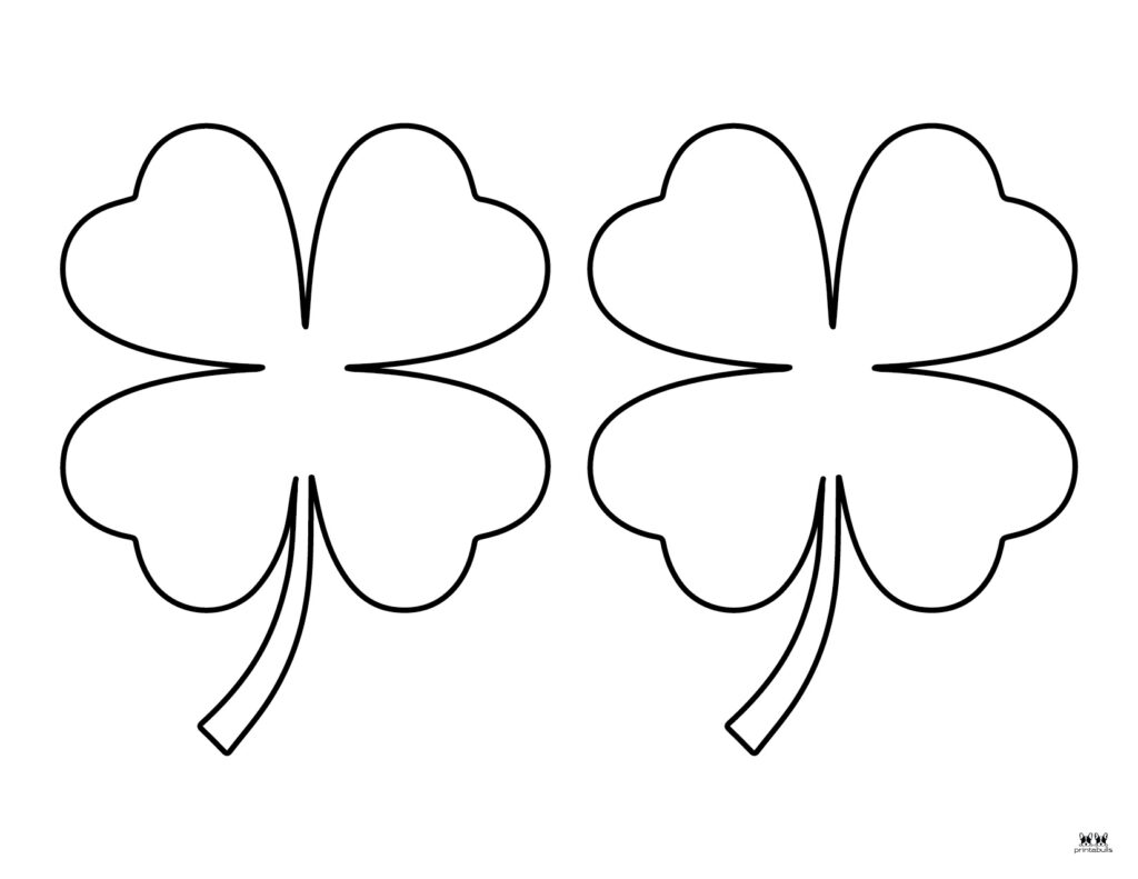 Shamrock templates coloring pages