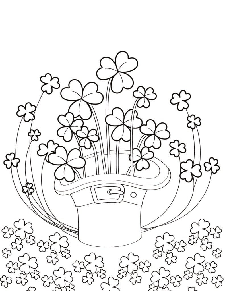 Free printable shamrock coloring pages