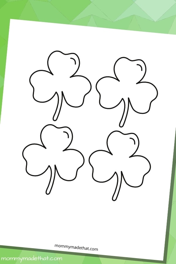 Free printable shamrock template for crafts and activities