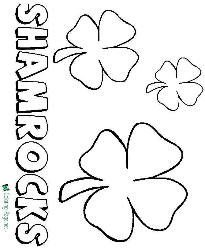 Shamrock coloring pages