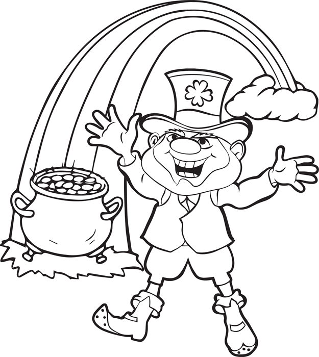 Pot of gold coloring pages