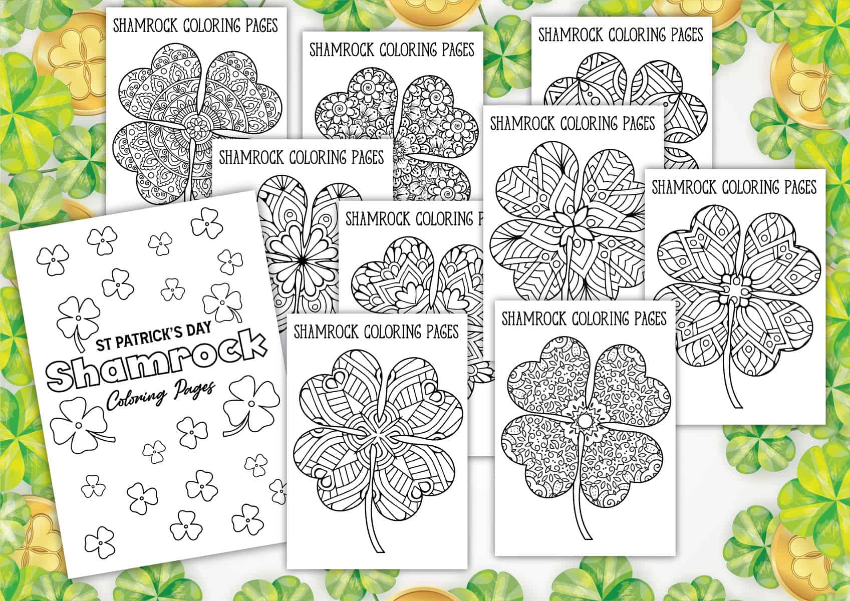 Free shamrock coloring pages