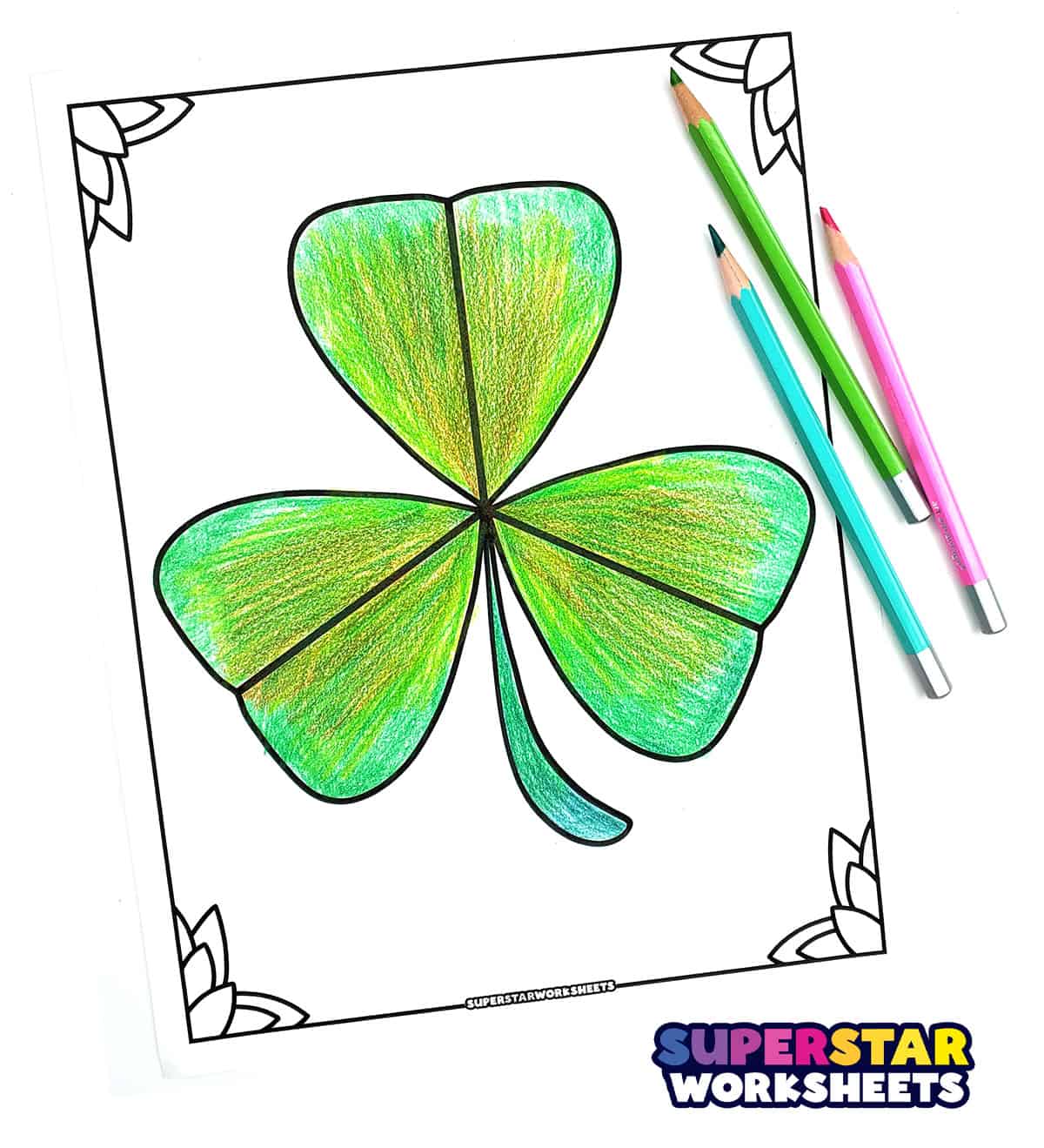 Shamrock coloring pages