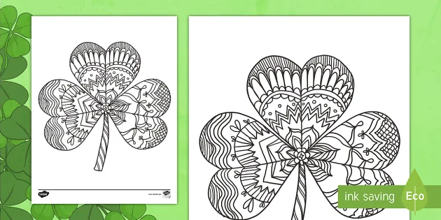 Printable shamrock loring page resources