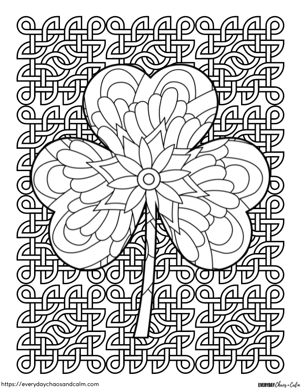 Free printable shamrock coloring pages for kids