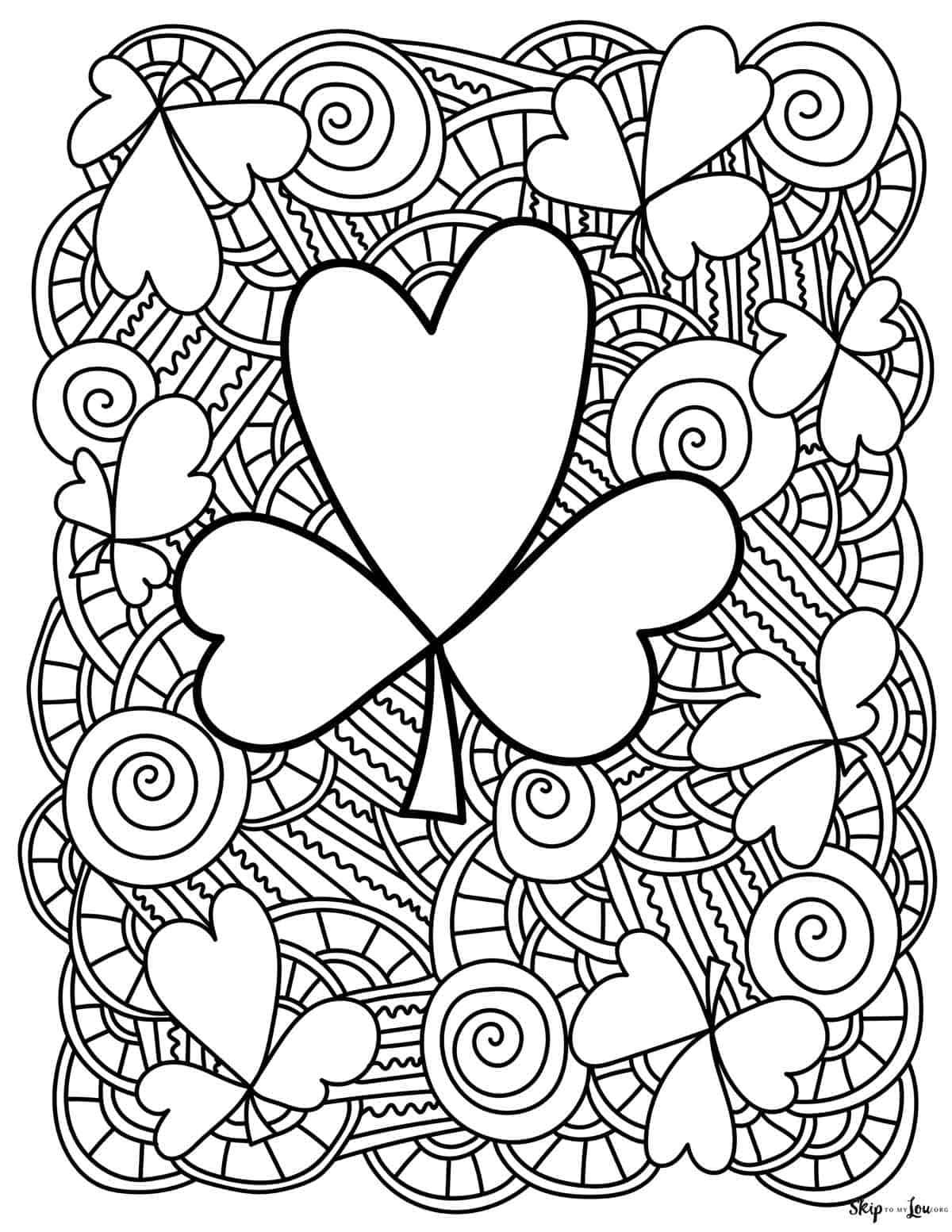 Shamrock coloring pages skip to my lou