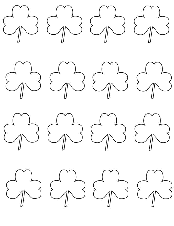 Shamrock template free printable cut out for crafts