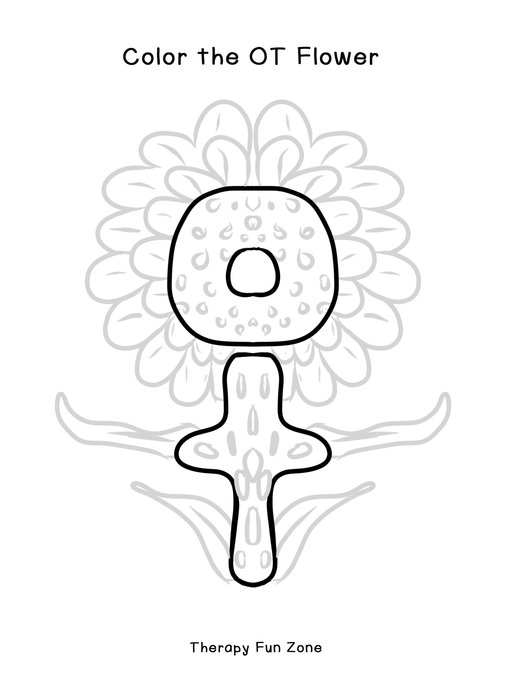 Color an ot flower â therapy fun zone community