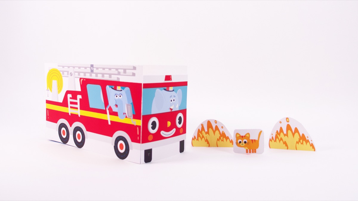 Here es the fire truck play set craft