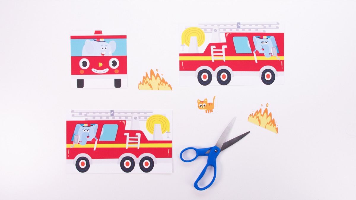 Here es the fire truck play set craft