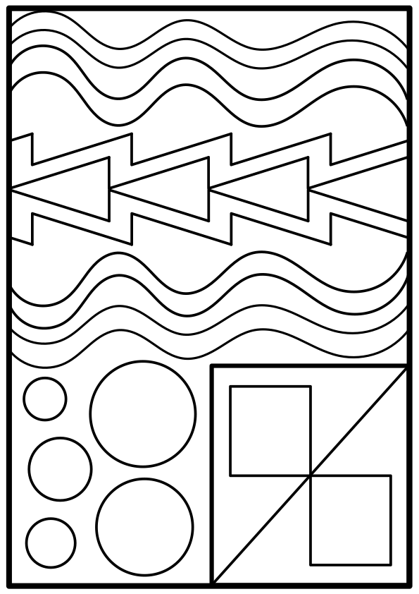 Shapes drawing for coloring page free printable nurieworld