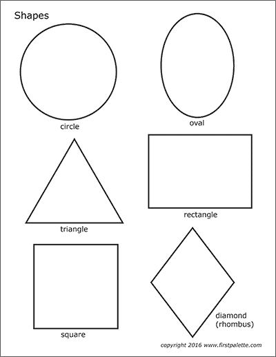 Basic shapes free printable templates coloring pages