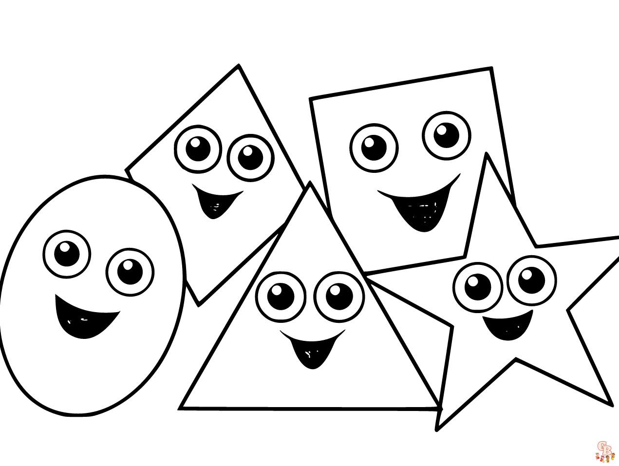 Shapes coloring pages